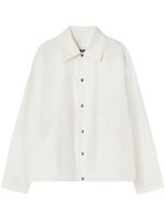 Jil Sander surchemise en coton à logo imprimé - Blanc - thumbnail