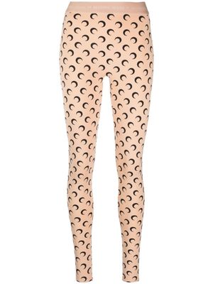 Marine Serre legging Fuseaux Moon en jersey recyclé - Tons neutres