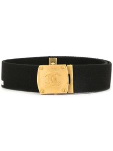 CHANEL Pre-Owned ceinture à boucle CC (1994) - Noir