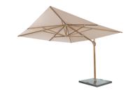 4-Seasons Hacienda zweefparasol 300 x 400 cm. - Woodlook/Sand - thumbnail