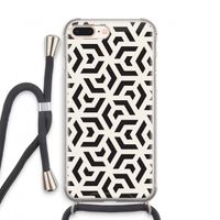Crazy pattern: iPhone 8 Plus Transparant Hoesje met koord