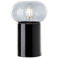 Brilliant Zwarte tafellampKnut met smoke glas - 99002/06