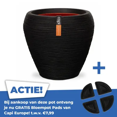 Vaas taps rond Rib NL 42x38 zwart