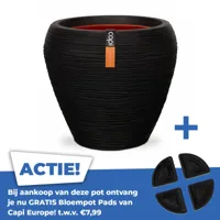 Vaas taps rond Rib NL 42x38 zwart