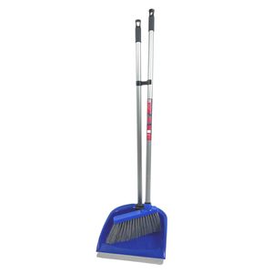 Synx Tools Stoffer & Blik Bluemotion 80 cm met lange stelen - Schoonmaak artikelen - Bezems / Veger en blik