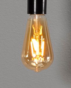 Sub 16 E27 LED lamp peervormig 1800k 380l, amber