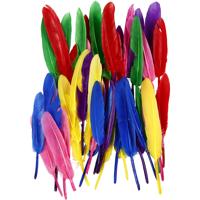 Creativ Company Veren, l: 13 cm, diverse kleuren, 48 stuk/ 1 doos