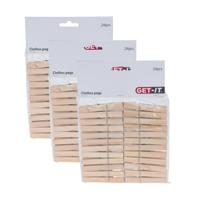 Wasknijpers naturel van hout - 72x stuks - 7,5 cm - Huishouding - De was doen Wasknijpers naturel van hout - 72x stuks - 7,5 cm - Huishouding - De was doen