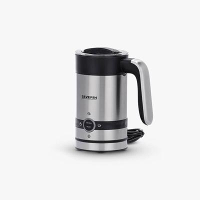Severin 3584 3584 Melkopschuimer RVS (geborsteld), Zwart 450 W