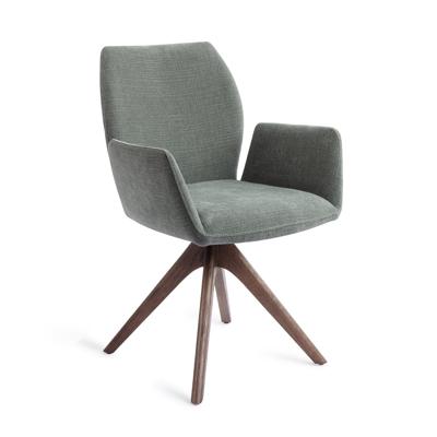 Jesper Home Eetkamerstoel 'Misaki' Revolve Oak Walnut, kleur Breezy Blue