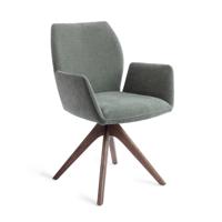 Jesper Home Eetkamerstoel 'Misaki' Revolve Oak Walnut, kleur Breezy Blue