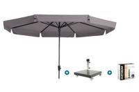 Madison Syros Luxe stokparasol Ø350 cm. - Taupe met Granada voet en hoes Madison Syros Luxe stokparasol Ø350 cm. - Taupe met Granada voet en hoes
