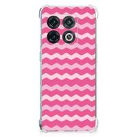 OnePlus 10 Pro Doorzichtige Silicone Hoesje Waves Pink