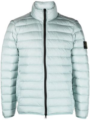 Stone Island Geweven donsjack - Blauw Stone Island Geweven donsjack - Blauw