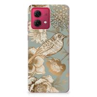 TPU Case voor Motorola Moto G84 Vintage Bird Flowers - thumbnail