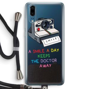 Smile: Huawei P20 Transparant Hoesje met koord