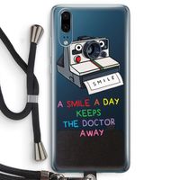 Smile: Huawei P20 Transparant Hoesje met koord