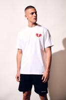 Croyez Homme Broken Puffed Heart T-shirt Cr1-hs25-21 Print T-shirts 103 White/red