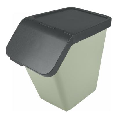 Sunware Sigma Home sorteer bak - afvalbak - groen - stapelbaar - 40L - 49 x 27 x 45 cm