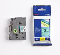 Brother TZe tape voor P-Touch 12 mm, zwart op groen Brother TZe tape voor P-Touch 12 mm, zwart op groen