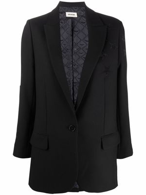 Zadig&Voltaire blazer Viva à étoiles en cristal - Noir