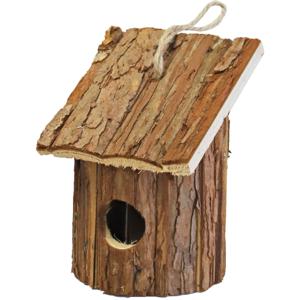 Boon Vogelhuisje - bruin - hout - nestkastje kleine vogels - 16 cm   -