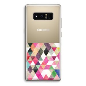 Gekleurde driehoekjes: Samsung Galaxy Note 8 Transparant Hoesje