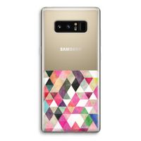 Gekleurde driehoekjes: Samsung Galaxy Note 8 Transparant Hoesje