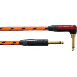 Cordial Blacklight Edition 6 PR-O Silent 6 meter instrumentkabel haaks-recht oranje