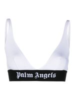 Palm Angels soutien-gorge triangle à bande logo - Blanc - thumbnail