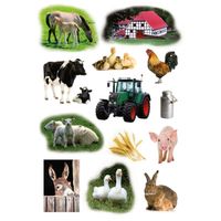 3x Boerderij dieren stickervellen met 13 stickers - Stickers - thumbnail