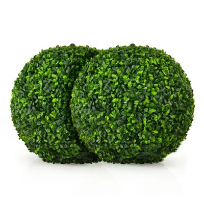 Buxusbol 2 Stuks 40 cm UV-Bestendig Gevormde Kunstplant Decoratieve Plant Kunstplant Decoratieve Bolplanten voor Huis Tuin Bruiloft