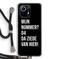 Da ziede van hier - Zwart: Xiaomi Mi 11 Transparant Hoesje met koord