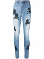 Philipp Plein jean skinny à taille haute - Bleu