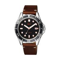 Q&Q A172J312Y Bruin Zwart (Ø 43 mm) Heren horloge