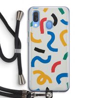 Illustratieve pop 2: Samsung Galaxy A40 Transparant Hoesje met koord