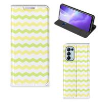 OPPO Find X3 Lite | Hoesje met Magneet | Waves Yellow