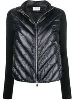 Moncler doudoune à empiècements contrastants - Noir
