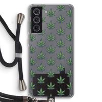 Weed: Samsung Galaxy S21 FE Transparant Hoesje met koord