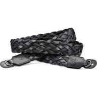 Leica 14696 Carrying Strap, flat braided rayon & leather cord, black
