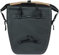 BASIL Enkele fietstas rivo l tarpaulin mik 25-31l 14 x 28 x 43 cm - zand/zwart