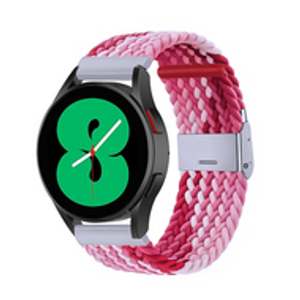 Braided nylon bandje - Roze gemêleerd - Samsung Galaxy Watch 6 - 40mm & 44mm