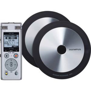 Olympus DM-720 Meet & Record Kit Large Digitaal dicteerapparaat Opnameduur (max.) 985 h Zilver incl. 2 grensvlakmicrofoons