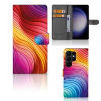 Book Case voor Samsung Galaxy S23 Ultra Regenboog - thumbnail