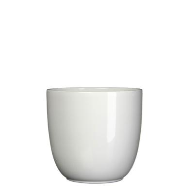 Bloempot Pot rond es/17 tusca 18.5 x 19.5 cm wit Mica - Mica decorations