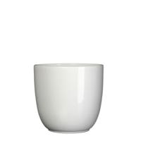 Bloempot Pot rond es/17 tusca 18.5 x 19.5 cm wit Mica - Mica decorations