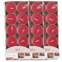 Arti Casa Geurtheelichtjes - 30x stuks - aardbei - rood - was/paraffine - 3,5 uur