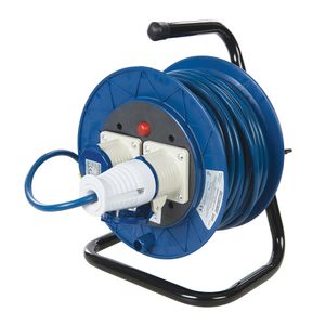Powermaster Vrijstaande industriële kabelhaspel, 16 A 230 V | 2-voudig, 25 m - 851543