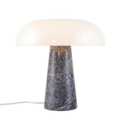 Tafellamp marmer &apos;Glossy&apos; DFTP Grijs opaal glas modern 32 cm