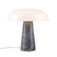 Tafellamp marmer &apos;Glossy&apos; DFTP Grijs opaal glas modern 32 cm